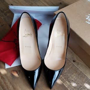 NEW Christian Louboutin Pigalle 120 Patent Black